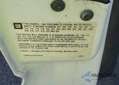 2002 Chevrolet Silverado 2500Hd из США, поврежденный, VIN 1GBHK24U52E129724